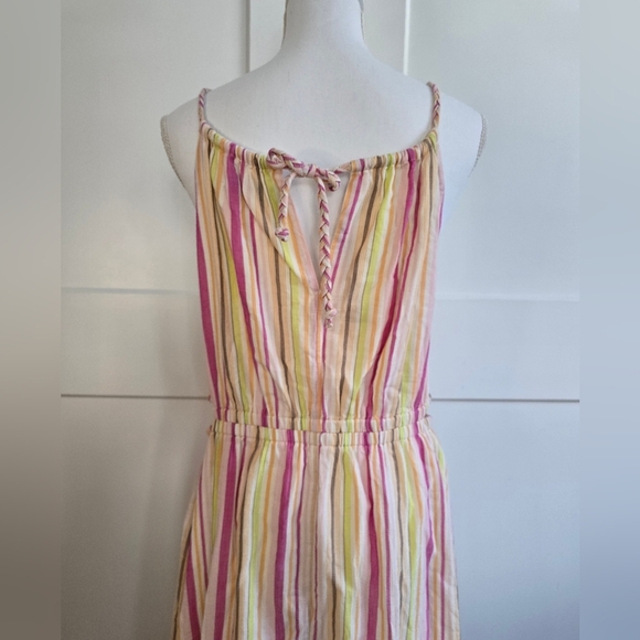 Old Navy Maternity Waist-Defined Striped Halter Maxi Dress - Picture 7 of 10